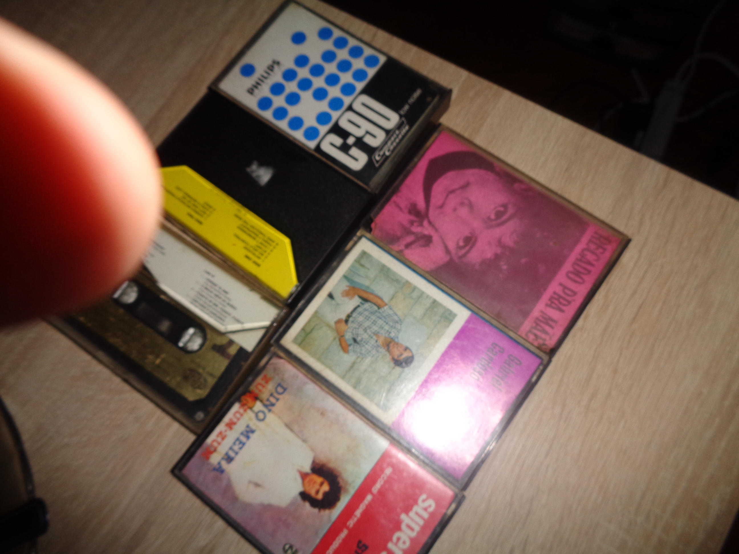 A photo of cassettes.