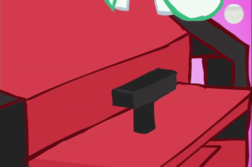 A gif of that same pony revving up a chainsaw